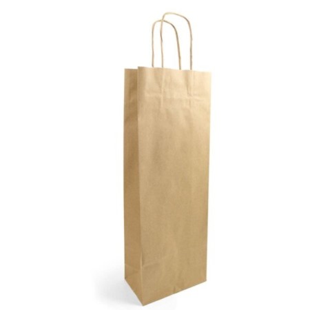 Shopper 1 Bottle 14+8 h39 cm Kraft